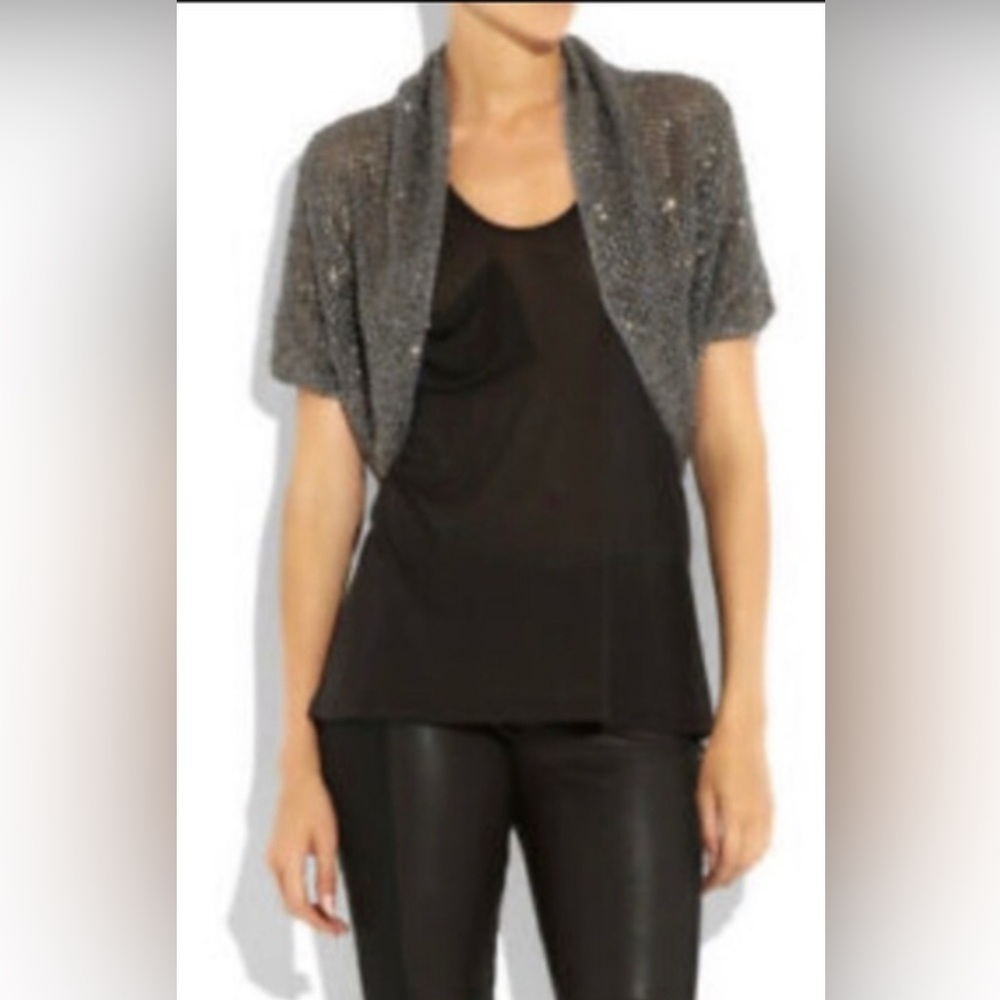 Alice + Olivia metal sequin shrug - Picture 4 of 14